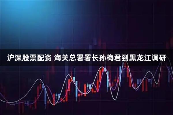 沪深股票配资 海关总署署长孙梅君到黑龙江调研