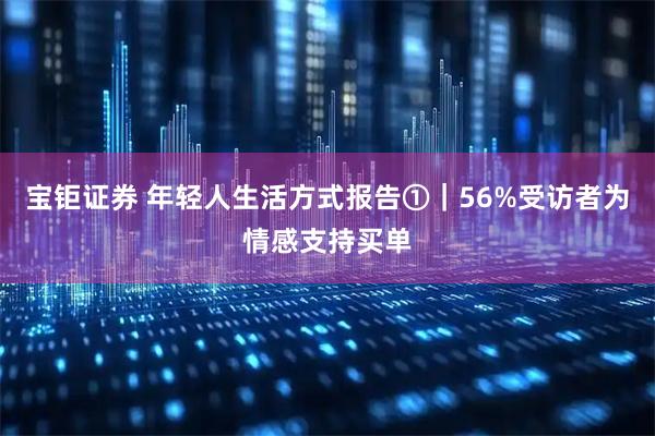 宝钜证券 年轻人生活方式报告①｜56%受访者为情感支持买单